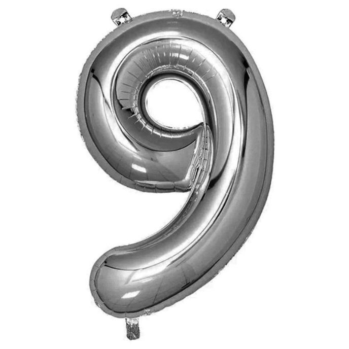 32" Silver Foil Number Balloon