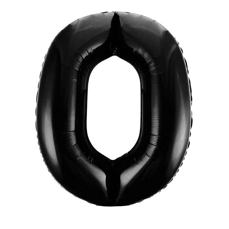 16" Black Foil Number Balloon