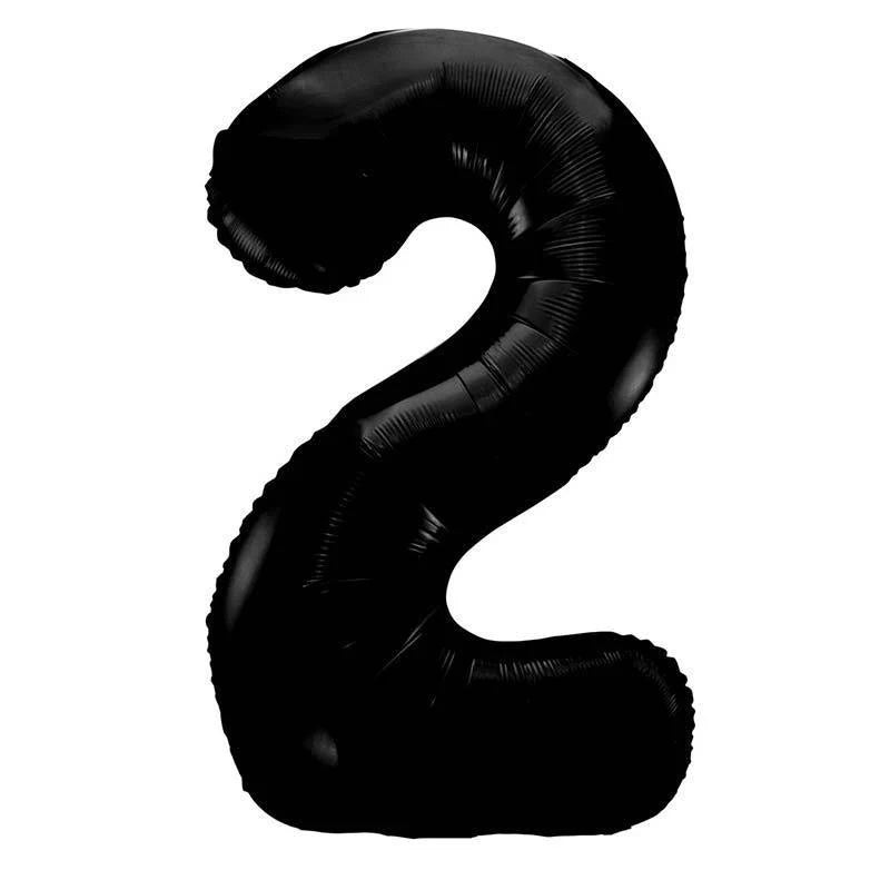 16" Black Foil Number Balloon