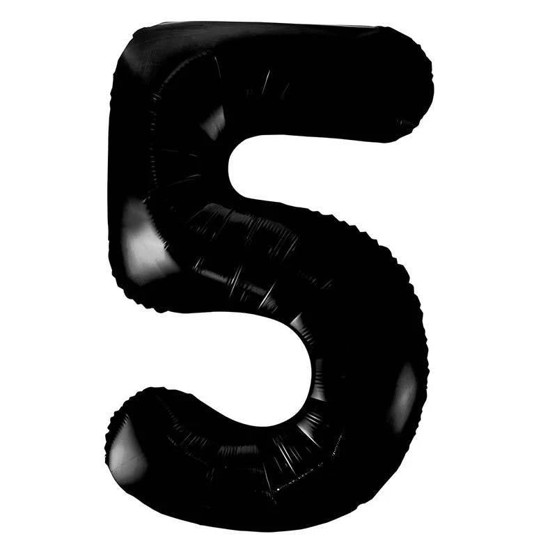 16" Black Foil Number Balloon