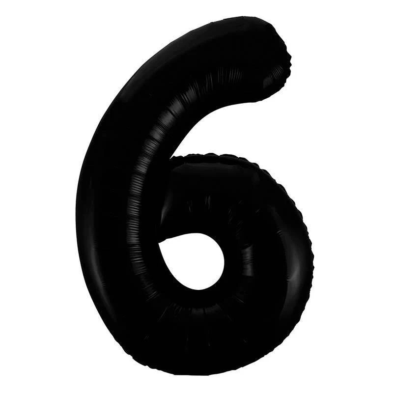 16" Black Foil Number Balloon
