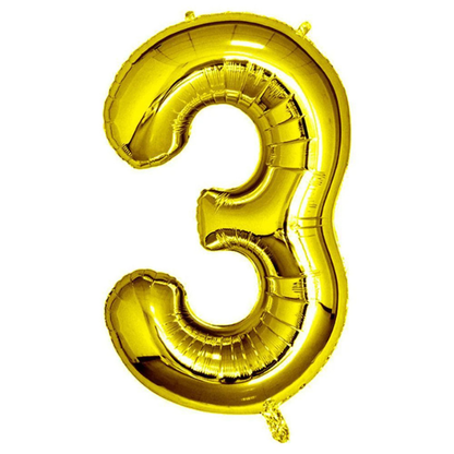 32" Gold Foil Number Balloon