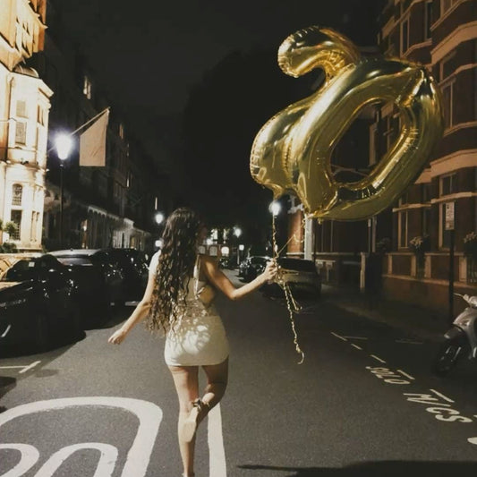 32" Gold Foil Number Balloon