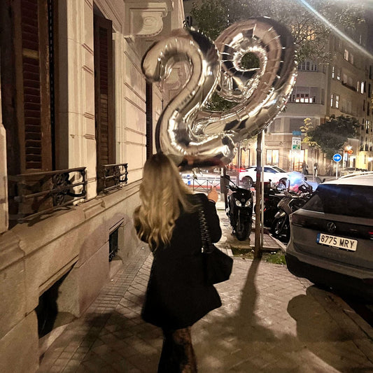 32" Silver Foil Number Balloon