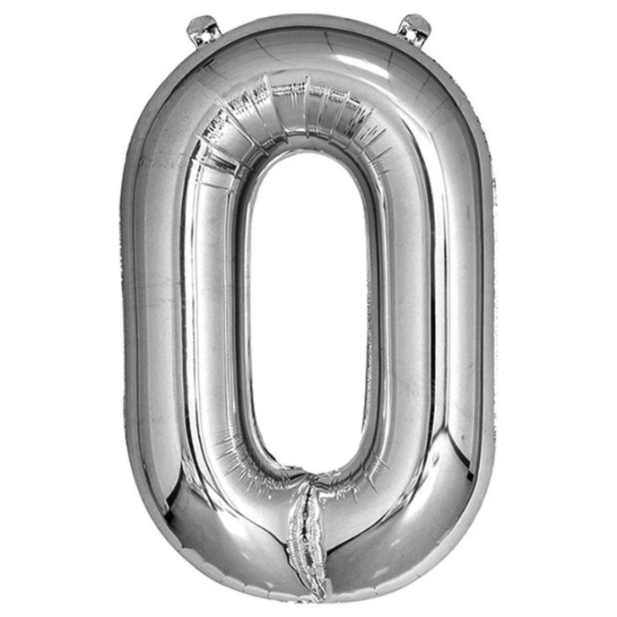 32" Silver Foil Number Balloon