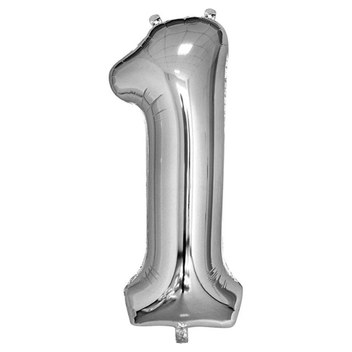 32" Silver Foil Number Balloon