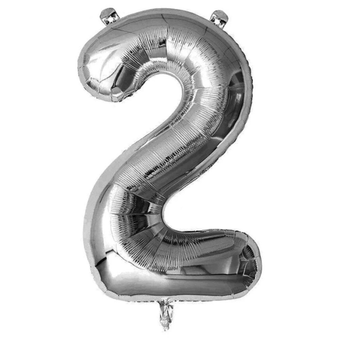 32" Silver Foil Number Balloon