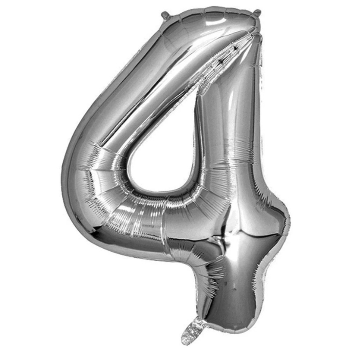 32" Silver Foil Number Balloon