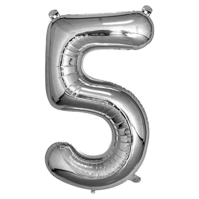 32" Silver Foil Number Balloon