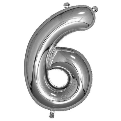 32" Silver Foil Number Balloon