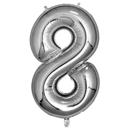 32" Silver Foil Number Balloon