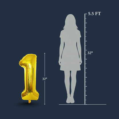 32" Gold Foil Number Balloon